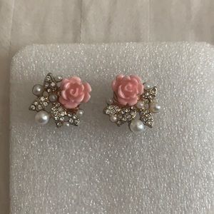 Gold Rose Earrings